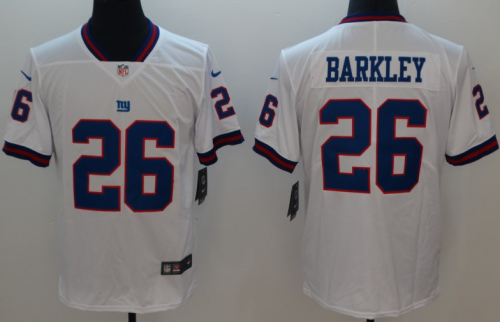 New York Giants 26 BARKLEY White NFL Jersey