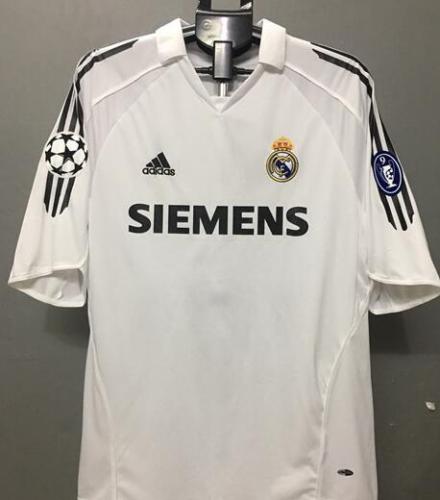 with UCL Patch Retro Jersey 2005-2006 Real Madrid Home Soccer Jersey