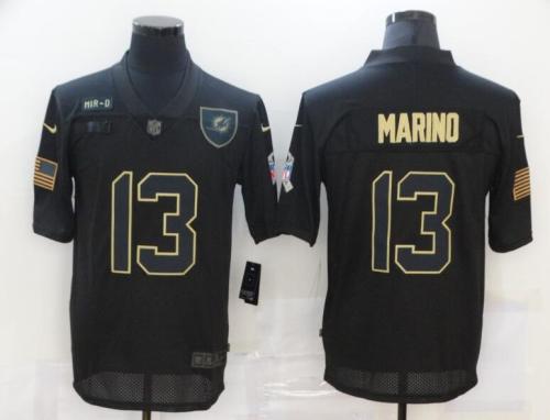 Dolphins 13 Dan Marino Black 2020 Salute To Service Limited Jersey