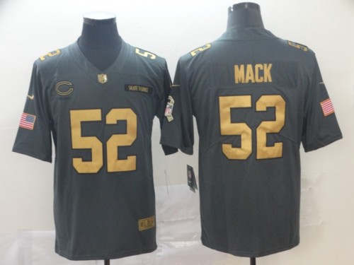 Chicago Bears 52 Khalil Mack Olive Gold Salute To Service Limited Jersey