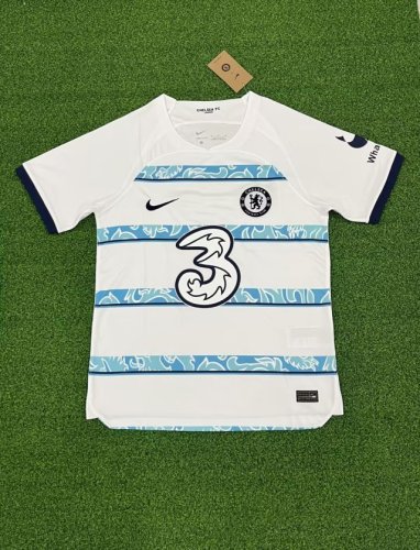 with Sponor Logo Fans Version 2022-2023 Chelsea Away White Soccer Jersey