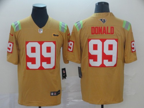 City Version Los Angeles Rams #99 DONALD Yellow NFL Jersey