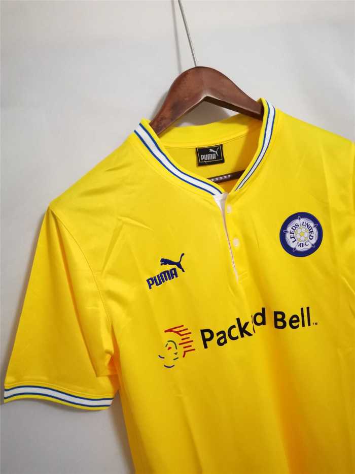Retro Jersey 2000 Leeds United Away Yellow Soccer Jersey