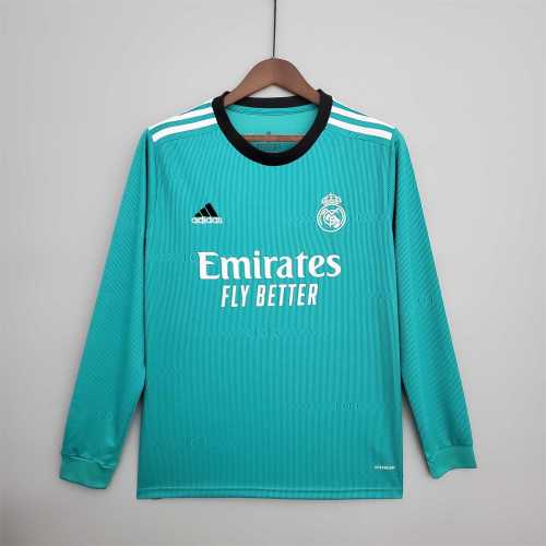 Fans Version  Long Sleeve 2021-2022 Real Madrid Third Away Soccer Jersey