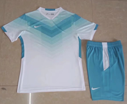NK001 White Soccer Uniform DIY Custom Blank Jersey Shorts