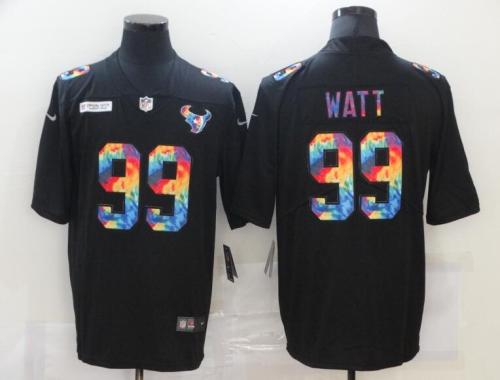 Pittsburgh Steelers 99 WATT Black Vapor Untouchable Rainbow Limited Jersey