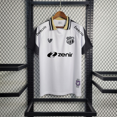 with All Sponor Logos Fans Version 2023-2024 Ceara Away White Soccer Jersey