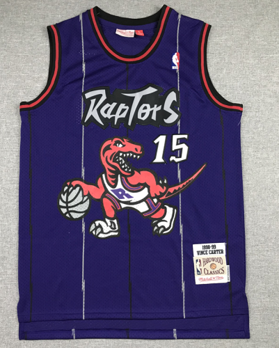 Mitchell&ness 1998-99 Toronto Raptors 15 CARTER Purple NBA Jersey