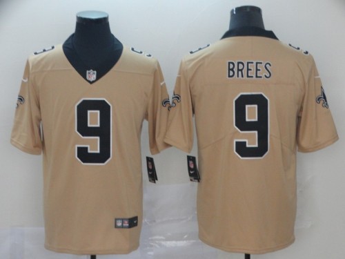 New Orleans Saints 9 Drew Brees Cream Inverted Legend Limited Jersey