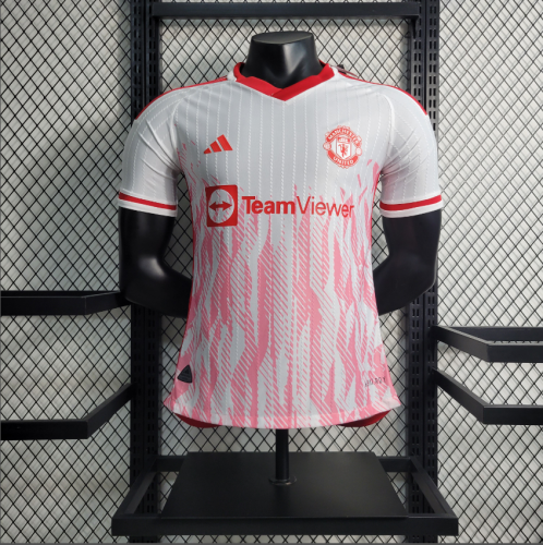 Player Version 2023-2024 Manchester United Special Edition White/Red Soccer Jersey