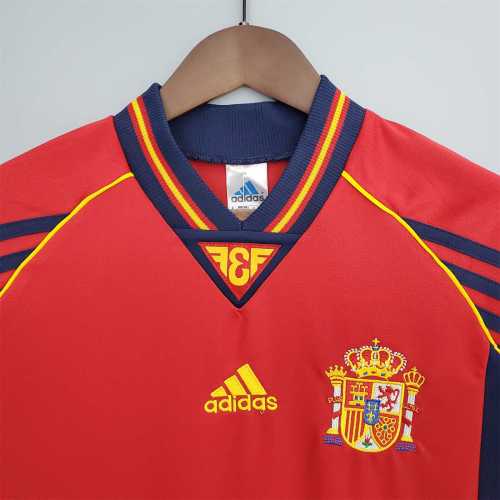 Retro Jersey 1998 Spain Home Soccer Jersey Camiseta de España