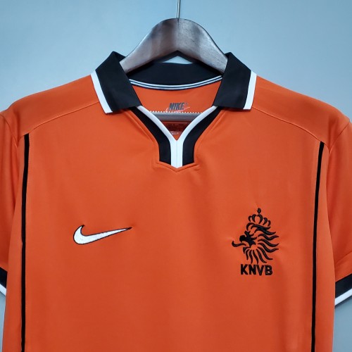 Retro Jersey 1998 Netherlands Home Soccer Jersey Vintage Holland Football Shirt