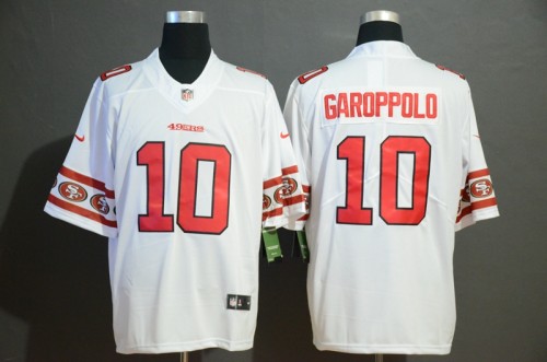 San Francisco 49ers 10 Jimmy Garoppolo White Team Logos Fashion Vapor Limited Jersey