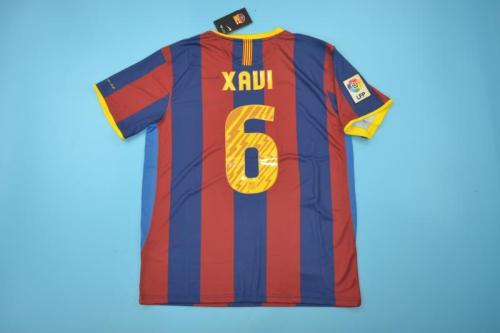 Retro Jersey with LFP Patch Barcelona 2010-2011 XAVI 6 Home Soccer Jersey