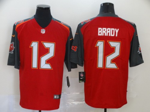 Tampa Bay Buccaneers 12 Tom Brady Red/Grey Vapor Untouchable Limited Jersey
