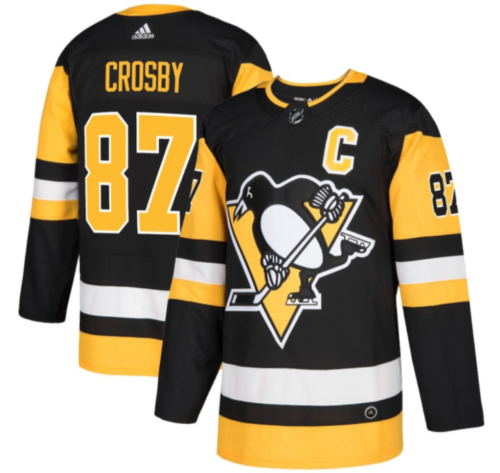 Pittsburgh Penguins 87 CROSBY Black/Yellow NHL Jersey