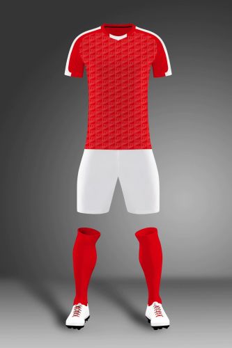 Red Adult Uniform Soccer Training Suit Jersey and Shorts