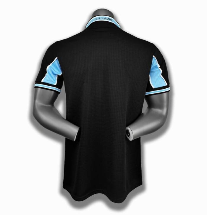 Retro Jesey 1998-1999 Lazio Away Black Soccer Jersey Vintage Football Shirt