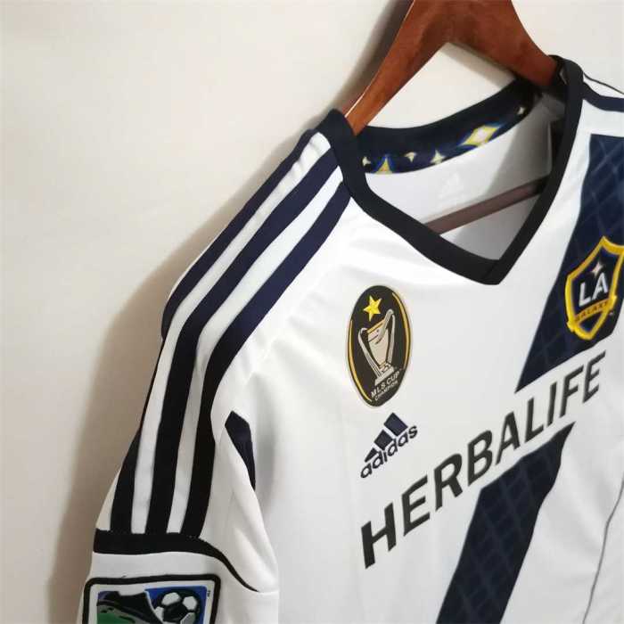 with MLS Cup Champion Patch Retro Jersey 2012-2013 Los Angeles Galaxy Home Soccer Jersey