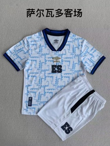 Adult Uniform 2023-2024 El Salvador Away Soccer Jersey Shorts