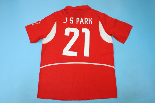 Retro Jersey 2002 South Korea J S PARK 21 Home Soccer Jersey