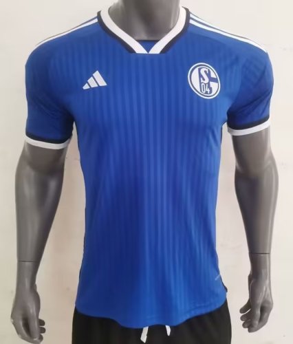 Fans Version 2023-2024 Schalke 04 Home Soccer Jersey