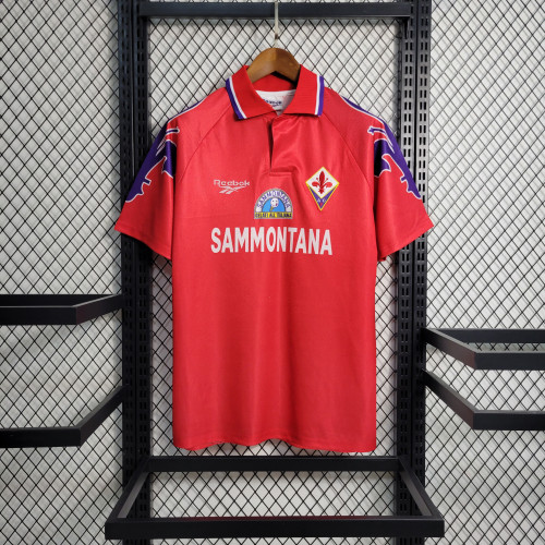 Retro Shirt 1995-1996 Fiorentina 3rd Away Red Soccer Jersey