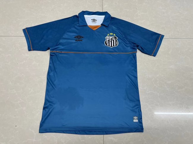 Fans Version 2023-2024 Santos Blue Goalkeeper Soccer Jersey
