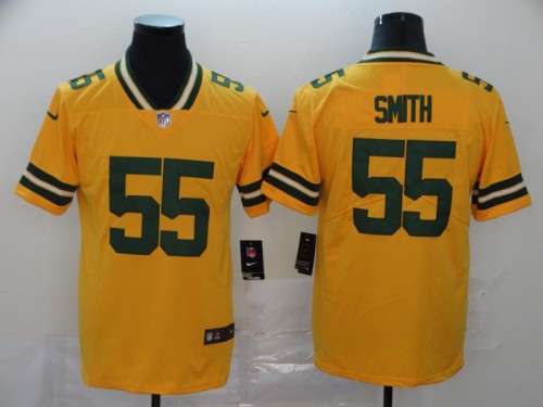 Green Bay Packers 55 SMITH Yellow NFL Jersey