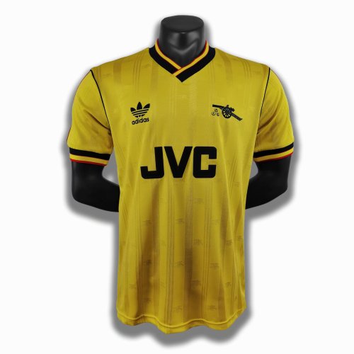 Retro Jersey 1986-1988 Arsenal Away Yellow Soccer Jersey Vintage Football Shirt