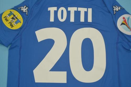 with Patch Retro Jersey 2000 Italy 20 TOTTI Home Soccer Jersey