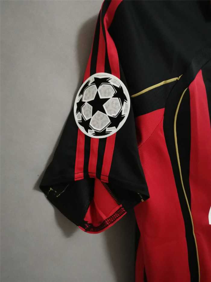 with UCL Patch Retro Jersey 2006-2007 AC Milan Home Soccer Jersey