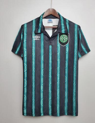 Retro Jersey 1992-1993 Celtic Away Blue/Black Soccer Jersey