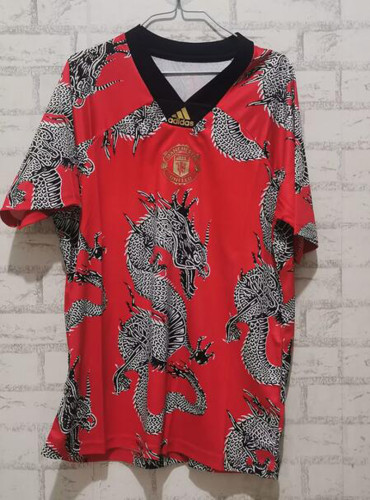 Fans Version 2023-2024 Manchester United Dragon Red Soccer Jersey