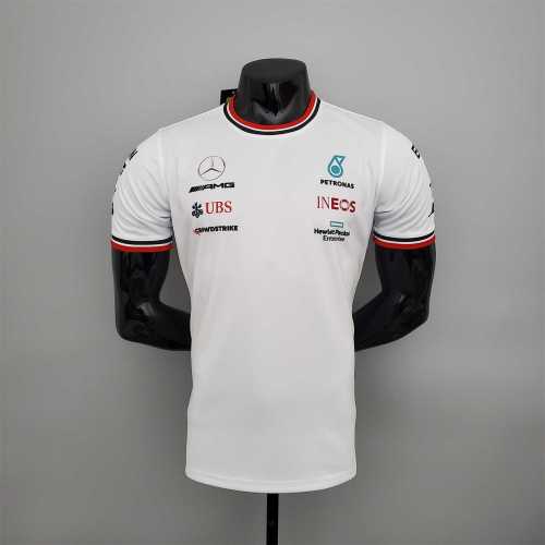 F1 Formula One racing suit Mercedes White Racing Jersey
