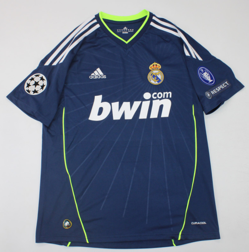 with UCL Patch Camiseta de Futol Retro Shirt 2010-2011 Real Madrid Away Soccer Jersey