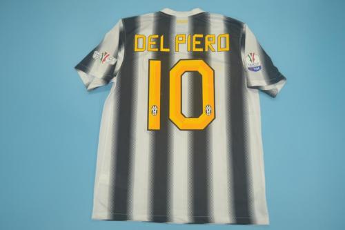 with Serie A+Front Patch Retro Jersey 2011-2012 Juventus 10 DEL PIERO Home Soccer Jersey