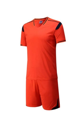 #302 Orange Soccer Training Uniform Blank Jersey and Shorts