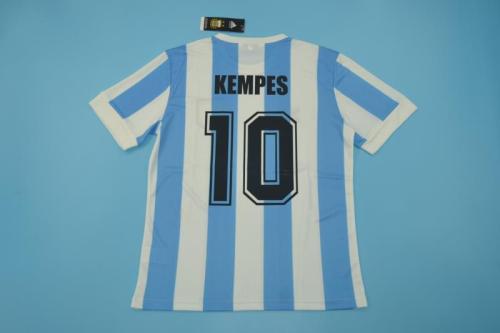 Retro Jersey 1978 Argentina KEMPES 10 Home Soccer Jersey