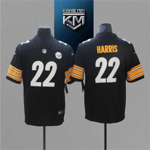 2021 Steelers 22 HARRIS Black NFL Jersey S-XXL White Font BB