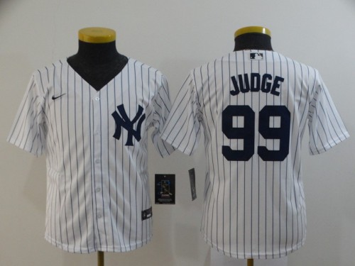 Youth Kids New York Yankees 99 JUDGE White 2020 Cool Base Jersey