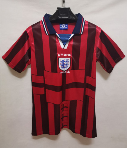 Retro Jersey England 1998 Away Red Vintage Soccer Jersey