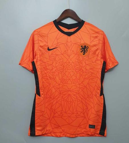 Fans Version 2020 Netherlands Home Orange Soccer Jersey Vintage Holland Football Shirt