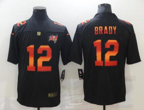 Tampa Bay Buccaneers 12 BRADY Black Colorful Fashion Limited Jersey