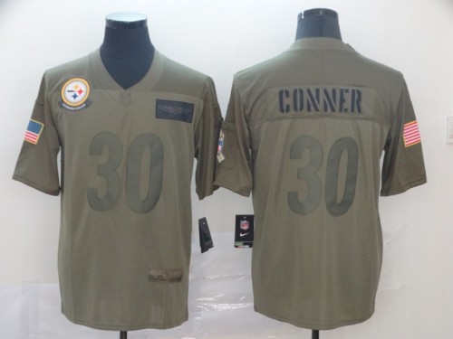 Olive Pittsburgh Steelers 30 CONNER Salute To Service Limited Jersey