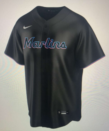 Miami Marlins Black Baseball Jersey