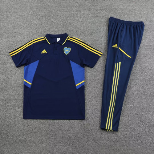 2022-2023 Boca Juniors Royal Blue Soccer Polo and Pants