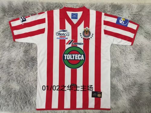 Retro Camisetas de Futbol 2001-2002 Chivas Home Vintage Soccer Jersey
