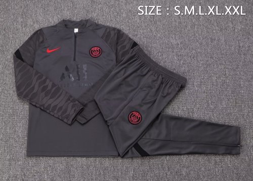 2022-2023 PSG Grey Soccer Training Sweater and Pants