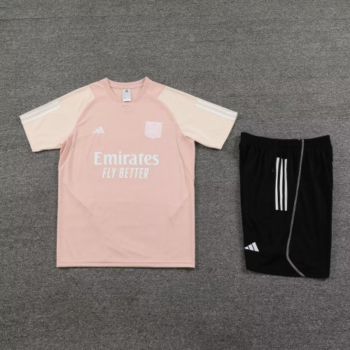 Adult Uniform 2023-2024 Arsenal Pink Soccer Training Jersey Shorts